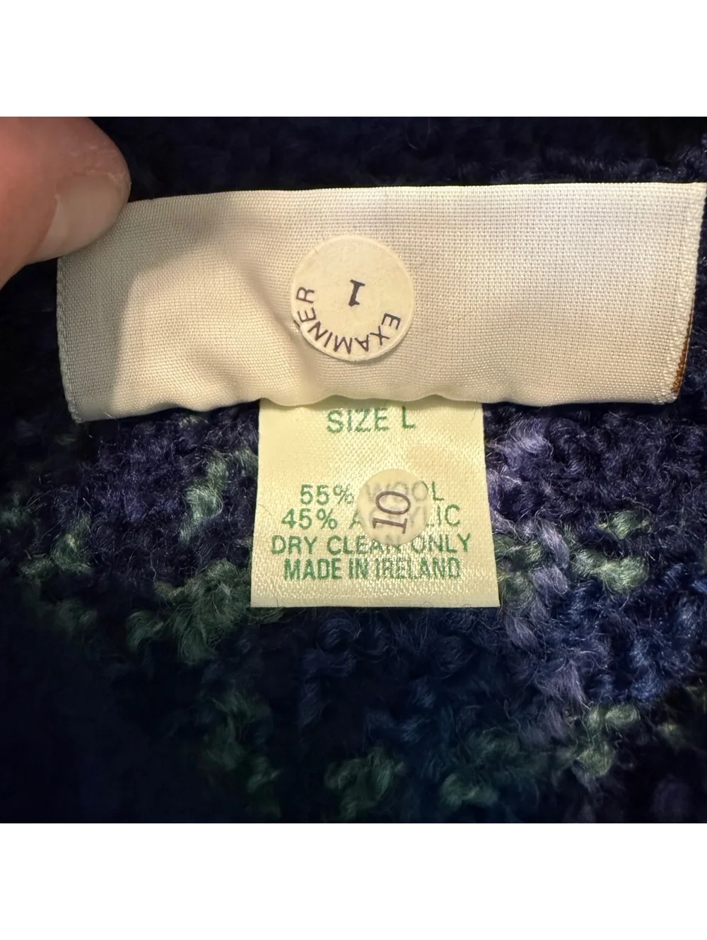 Vintage Boyne Valley Weavers Ireland Rare Convertible Wool Jacket Large